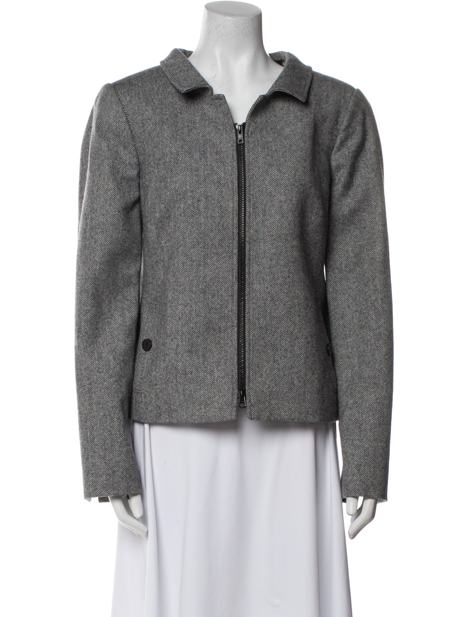 Nina Mclemore Wool Tweed Pattern Jacket