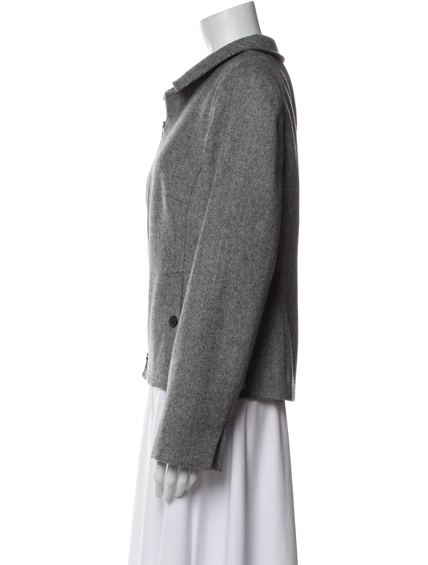 Nina Mclemore Wool Tweed Pattern Jacket