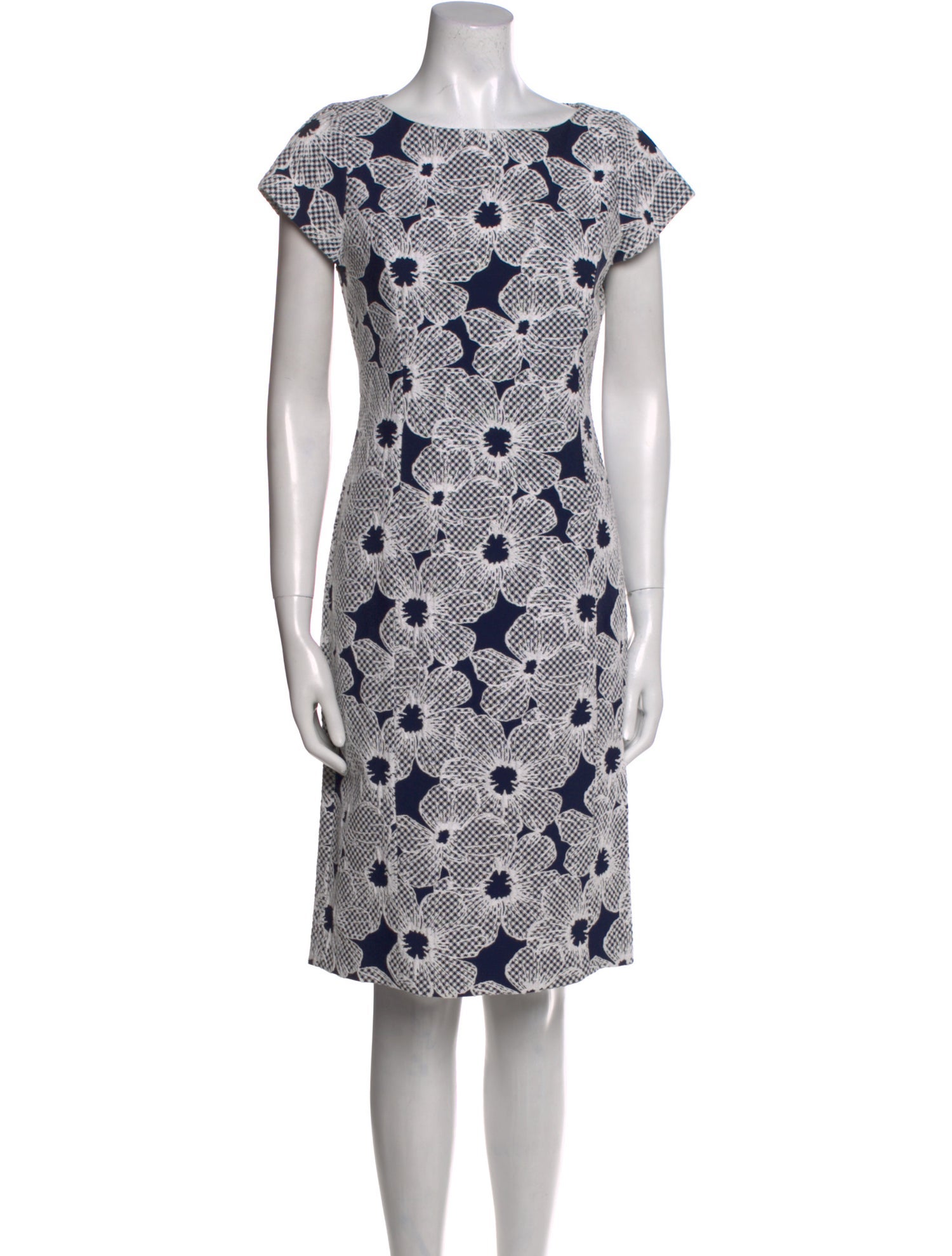 Nina Mclemore Printed Knee-Length Dress