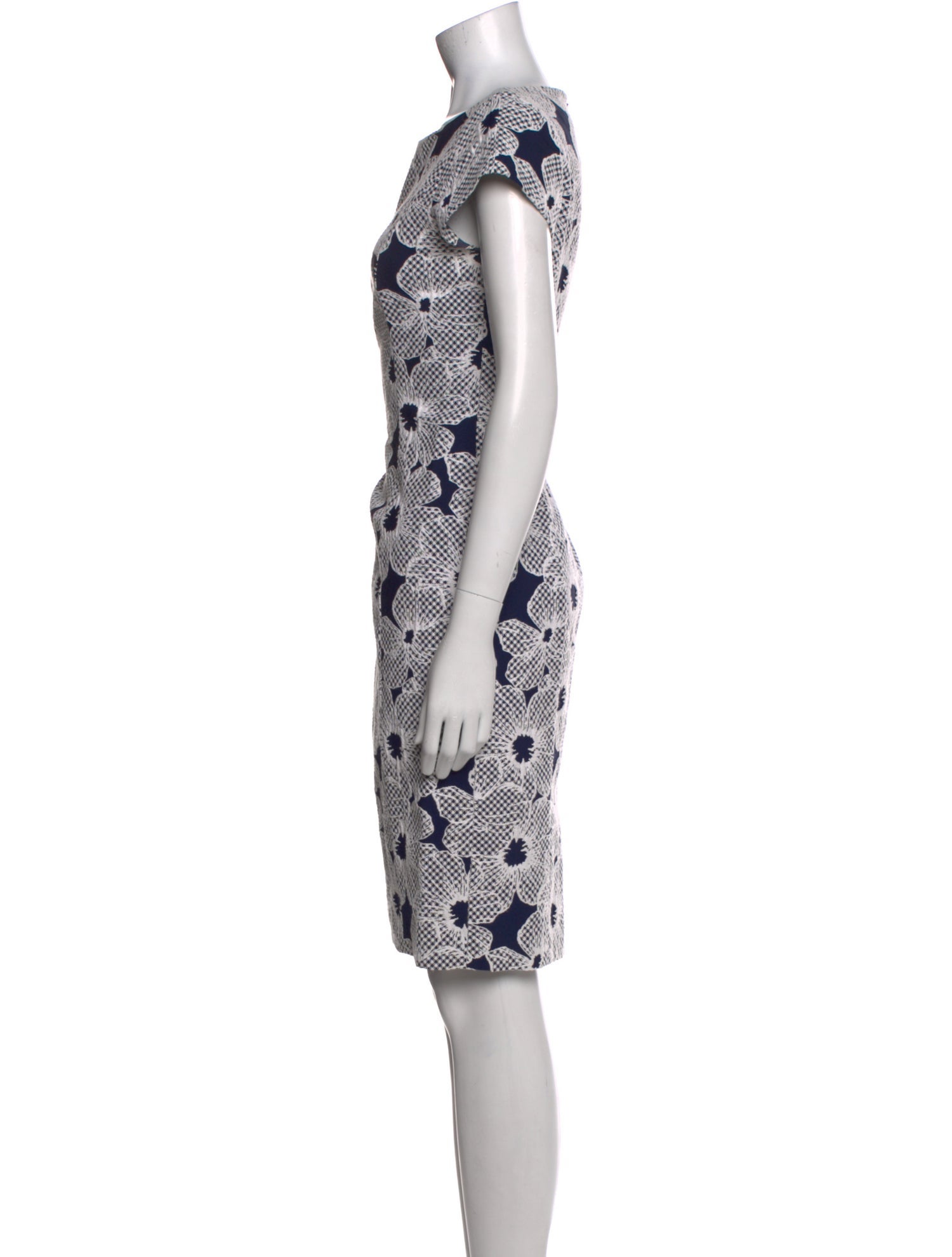 Nina Mclemore Printed Knee-Length Dress