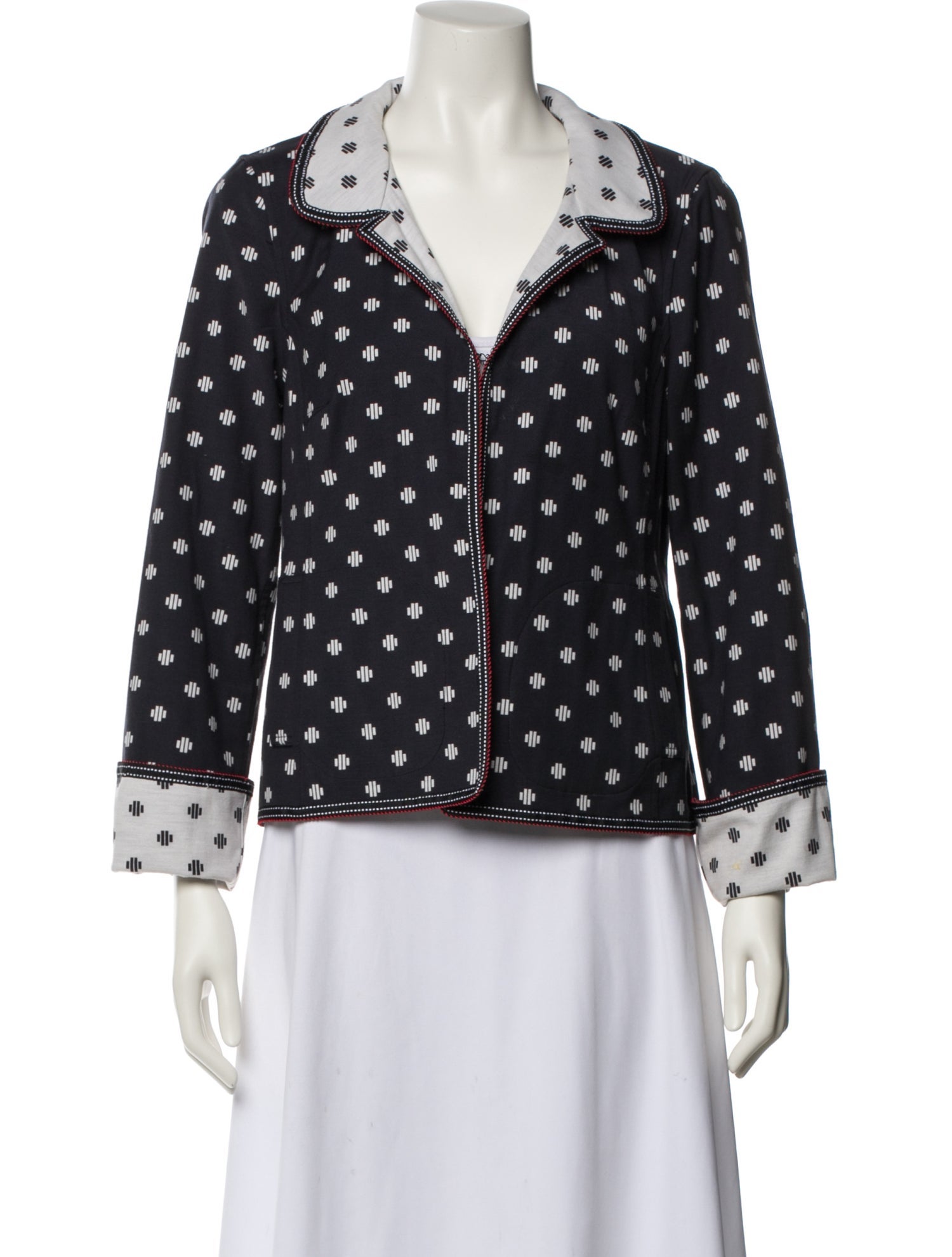 Nina Mclemore Polka Dot Print Blazer