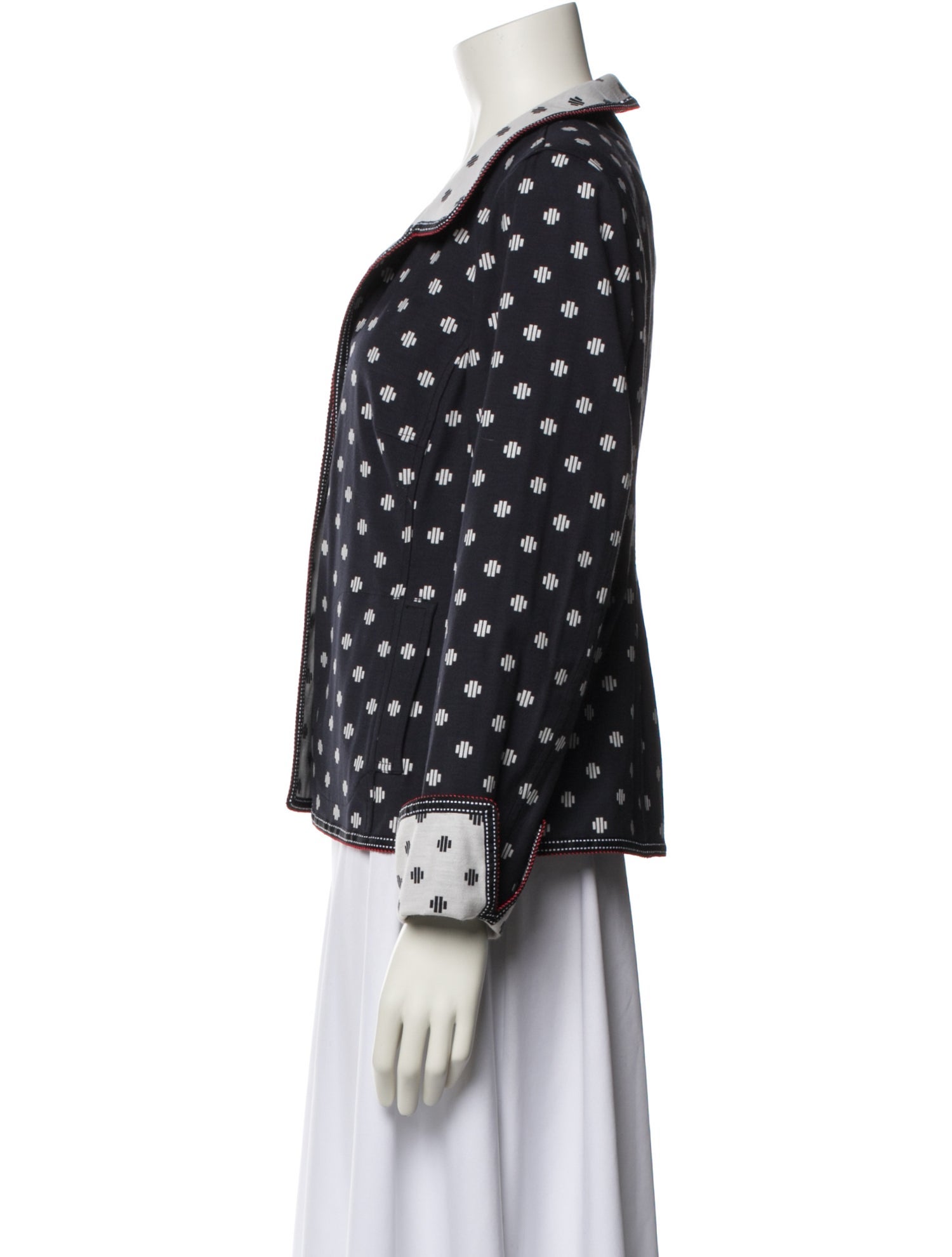 Nina Mclemore Polka Dot Print Blazer