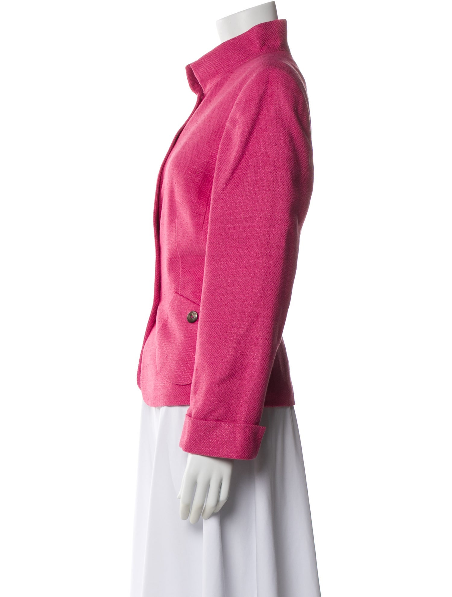 Nina Mclemore Silk Tweed Pattern Evening Jacket