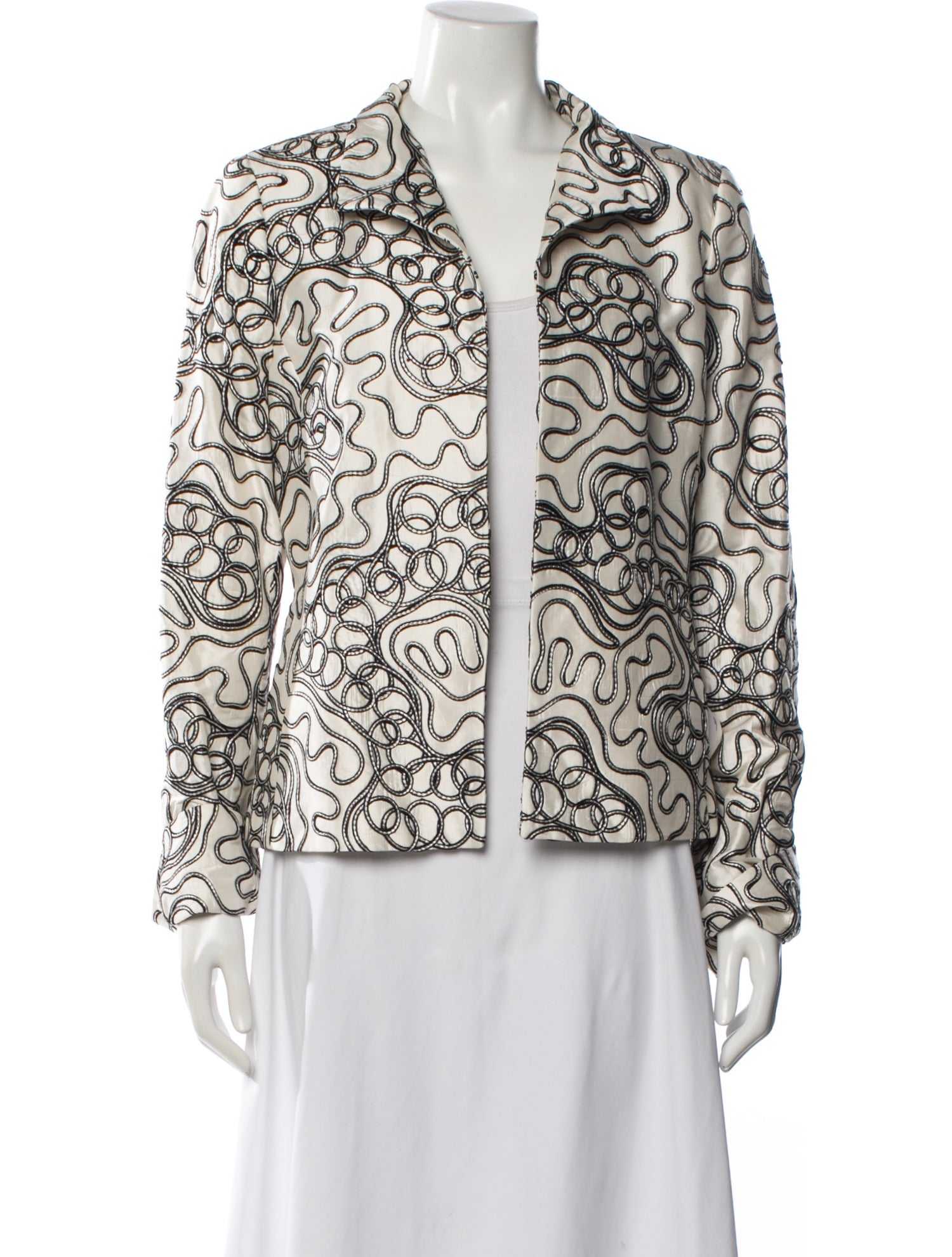 Nina Mclemore Silk Printed Evening Jacket
