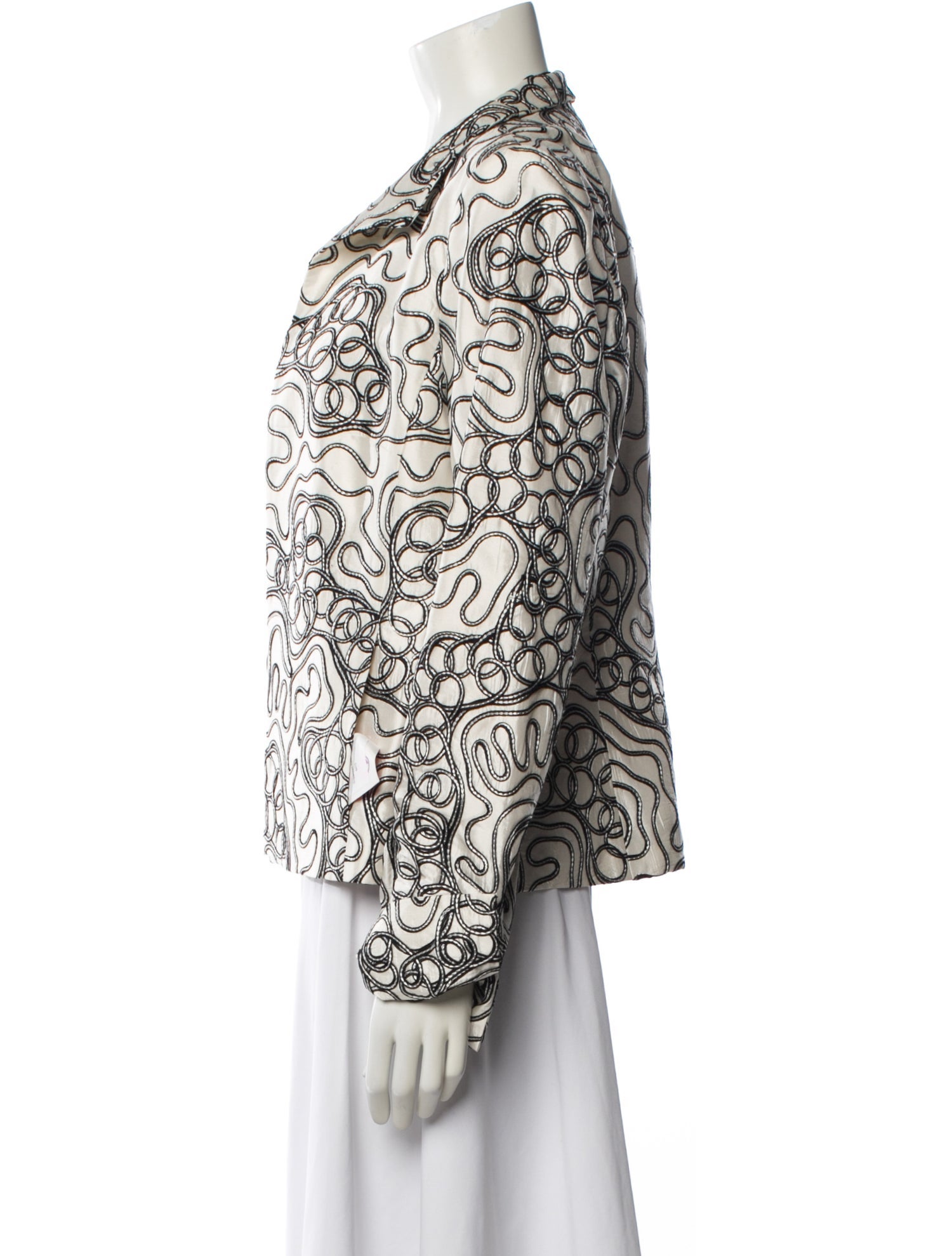Nina Mclemore Silk Printed Evening Jacket