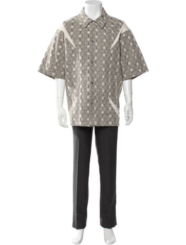 Pre-owned Namesake Patterned Short Sleeve Shirt In Neutrals