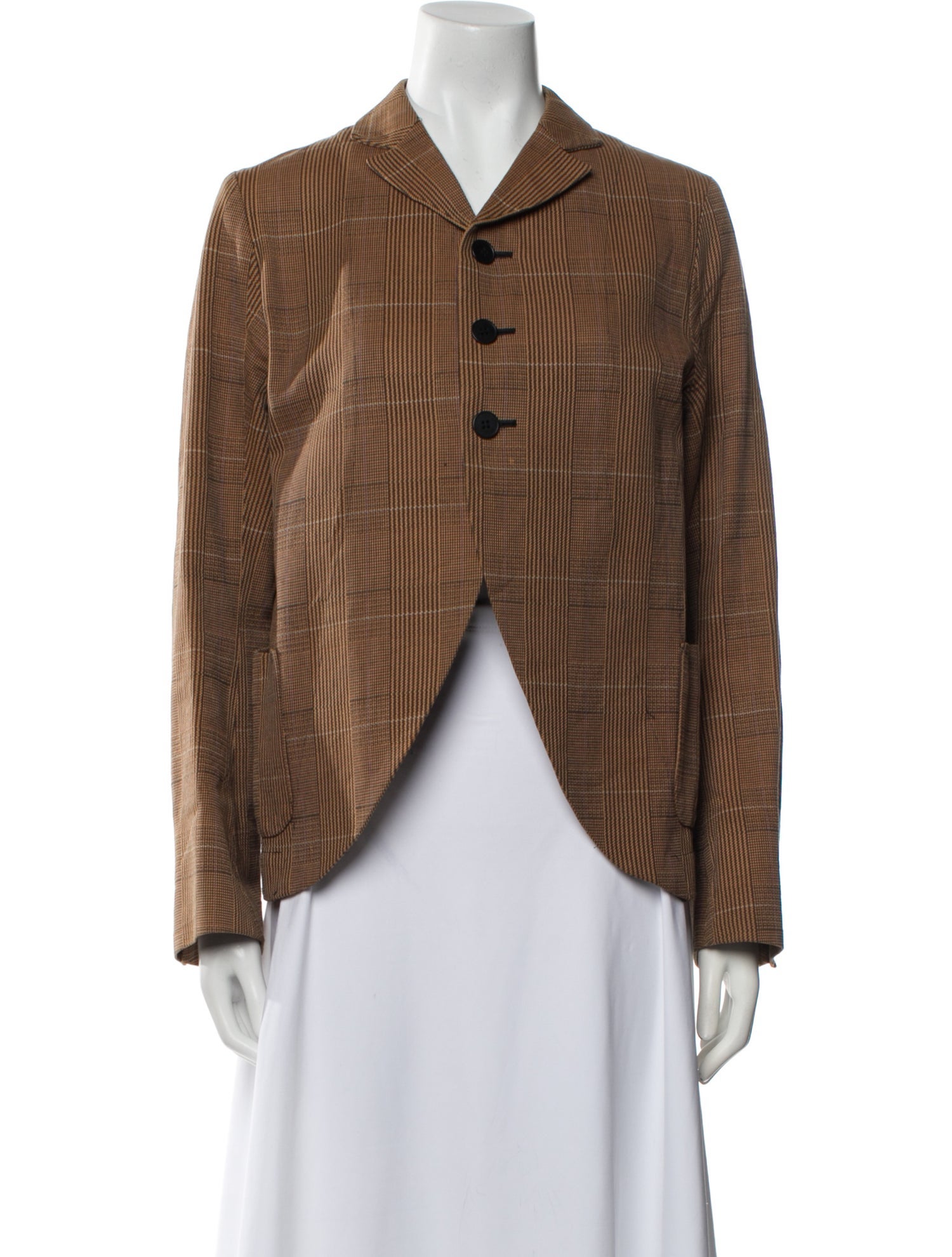 Nementh Plaid Print Blazer