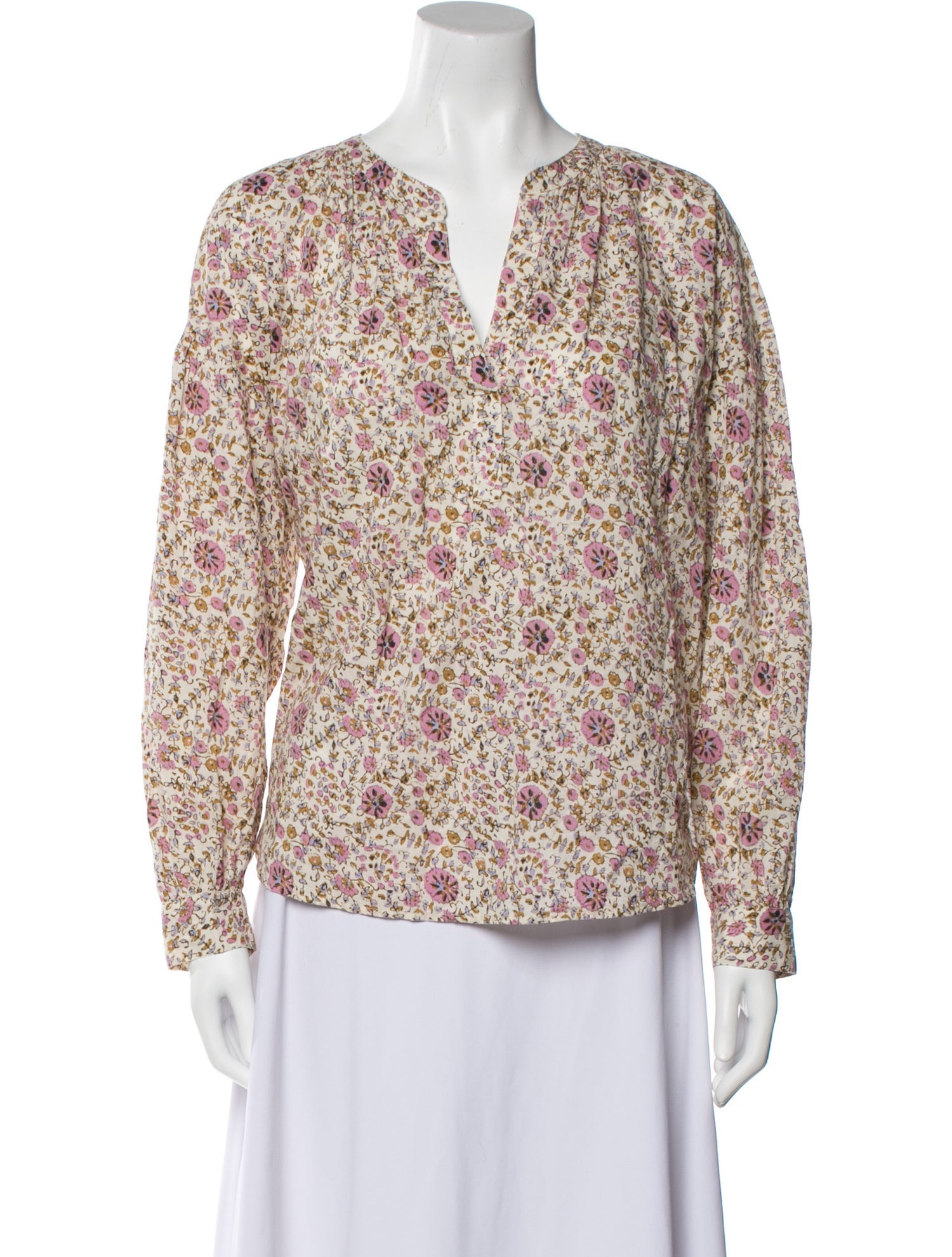 Naadam Cashmere Floral Print Sweater