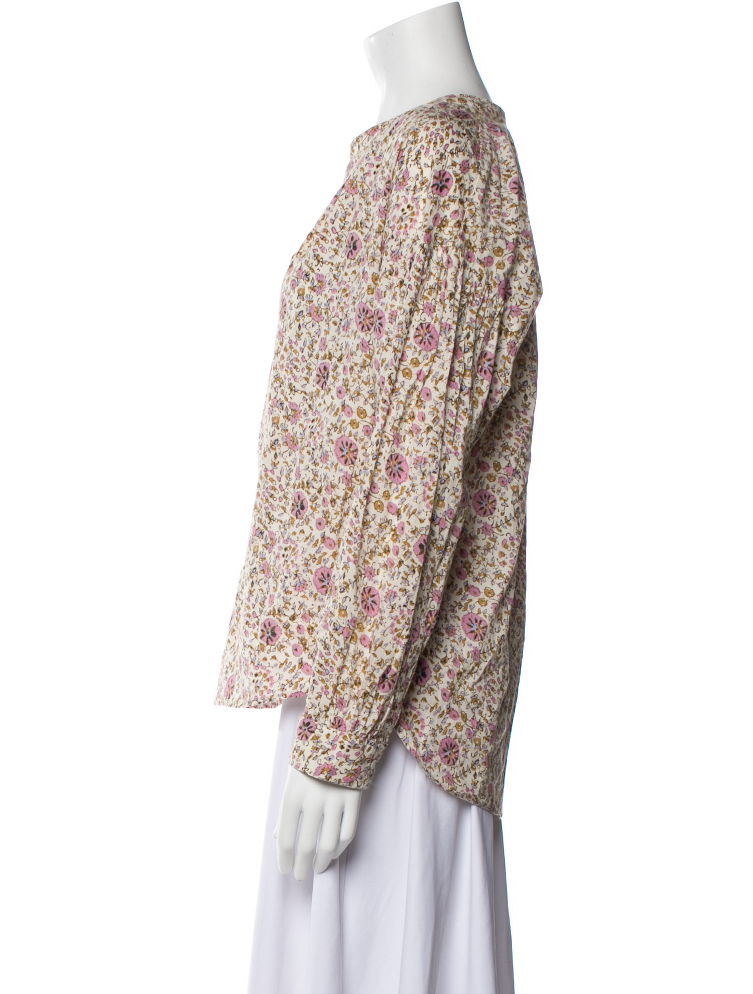 Naadam Cashmere Floral Print Sweater