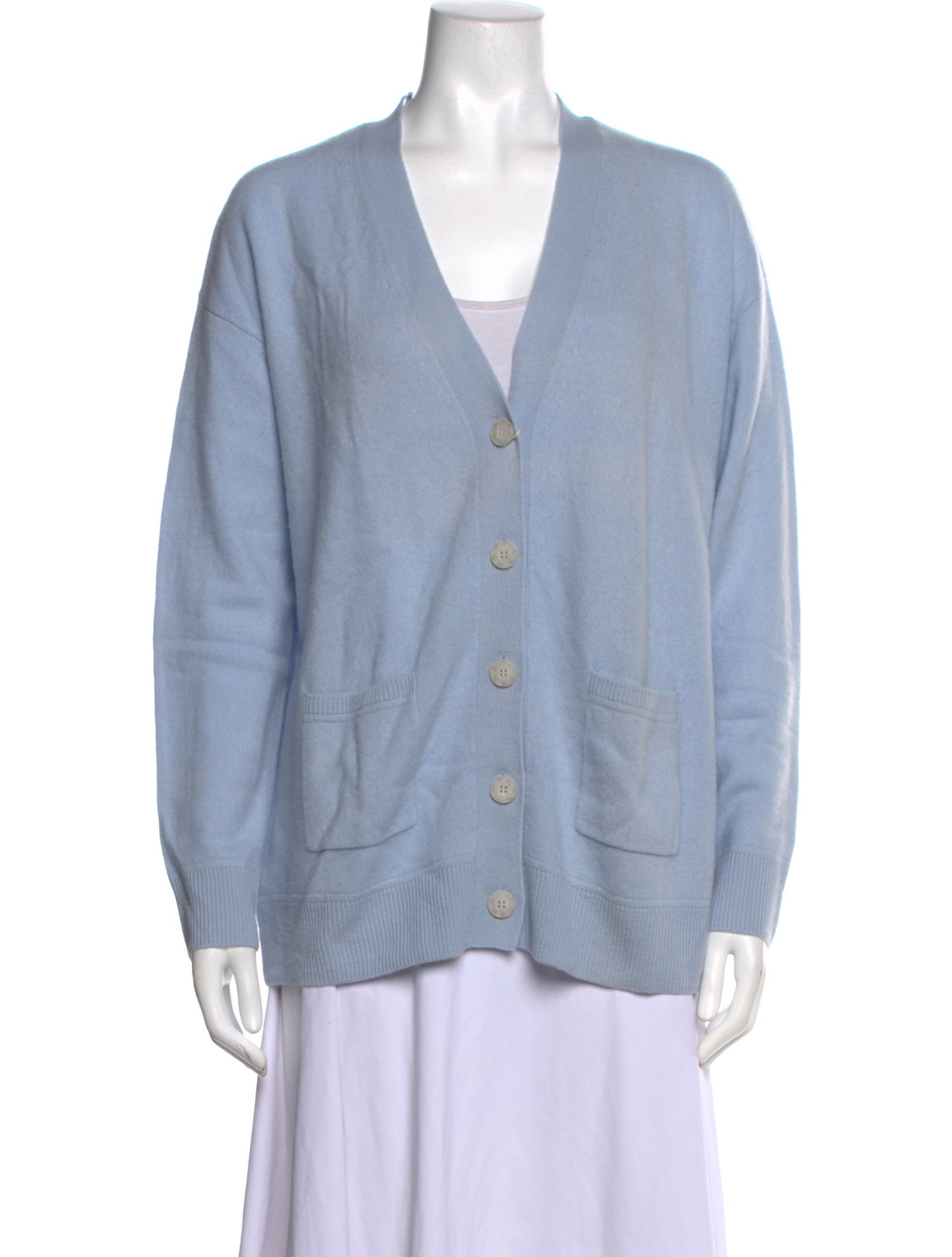 Naadam Cashmere Plunge Neckline Sweater