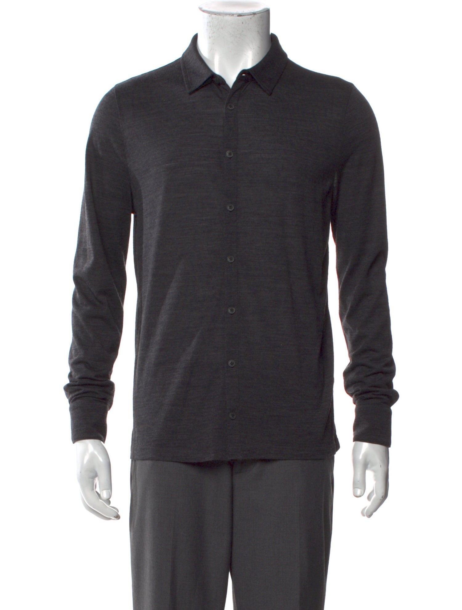 Naadam Collar Long Sleeve Polo Shirt