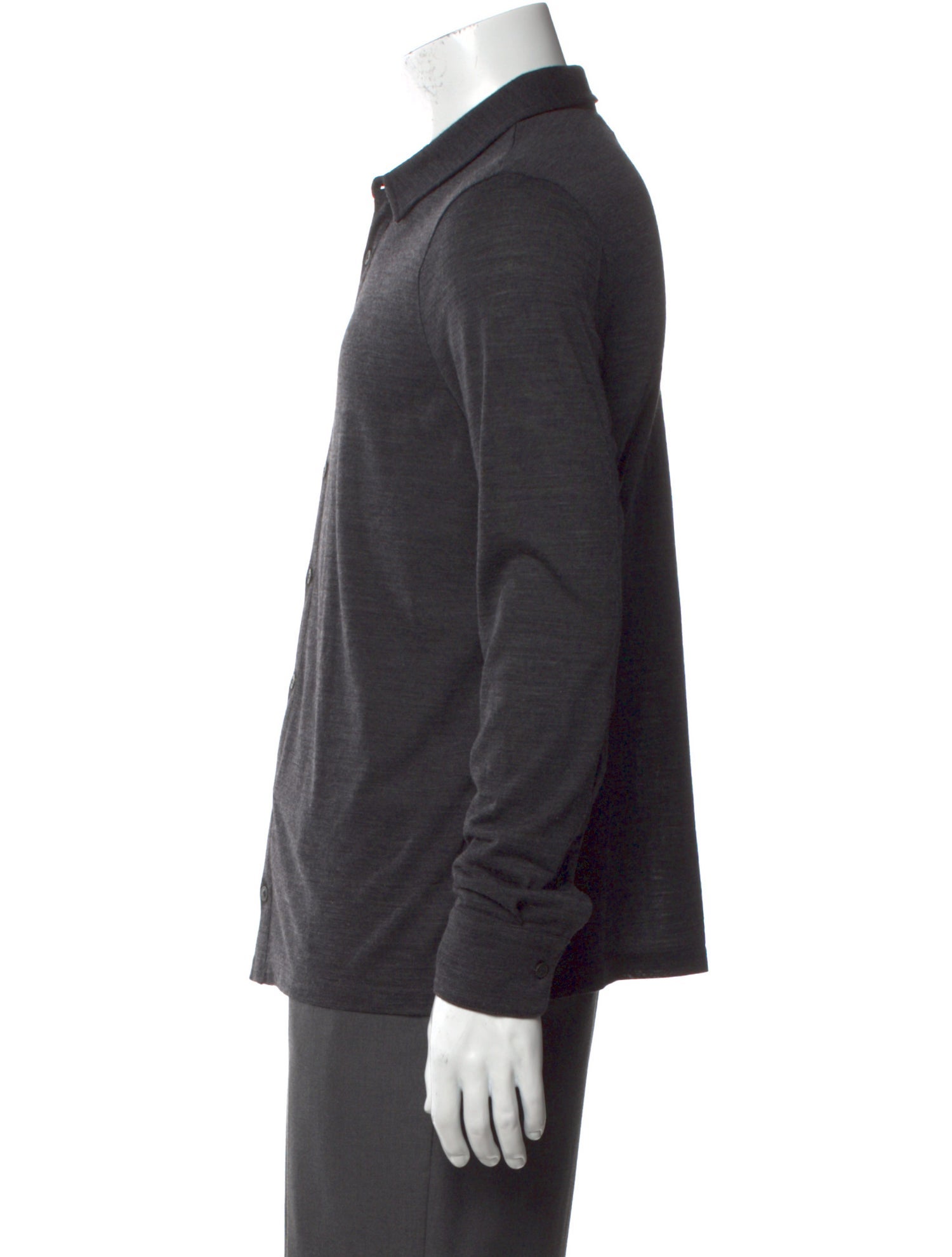 Naadam Collar Long Sleeve Polo Shirt