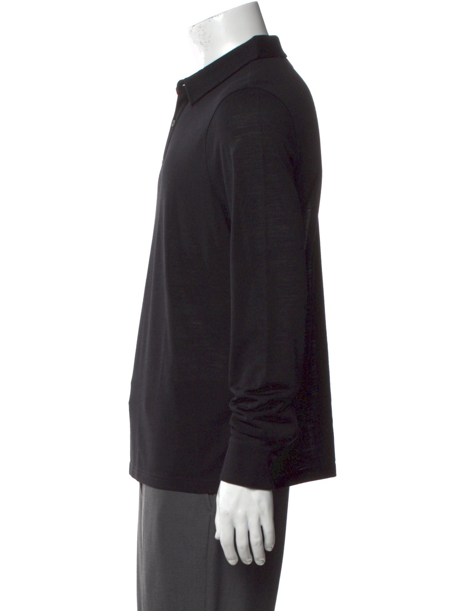 Naadam Collar Long Sleeve Polo Shirt