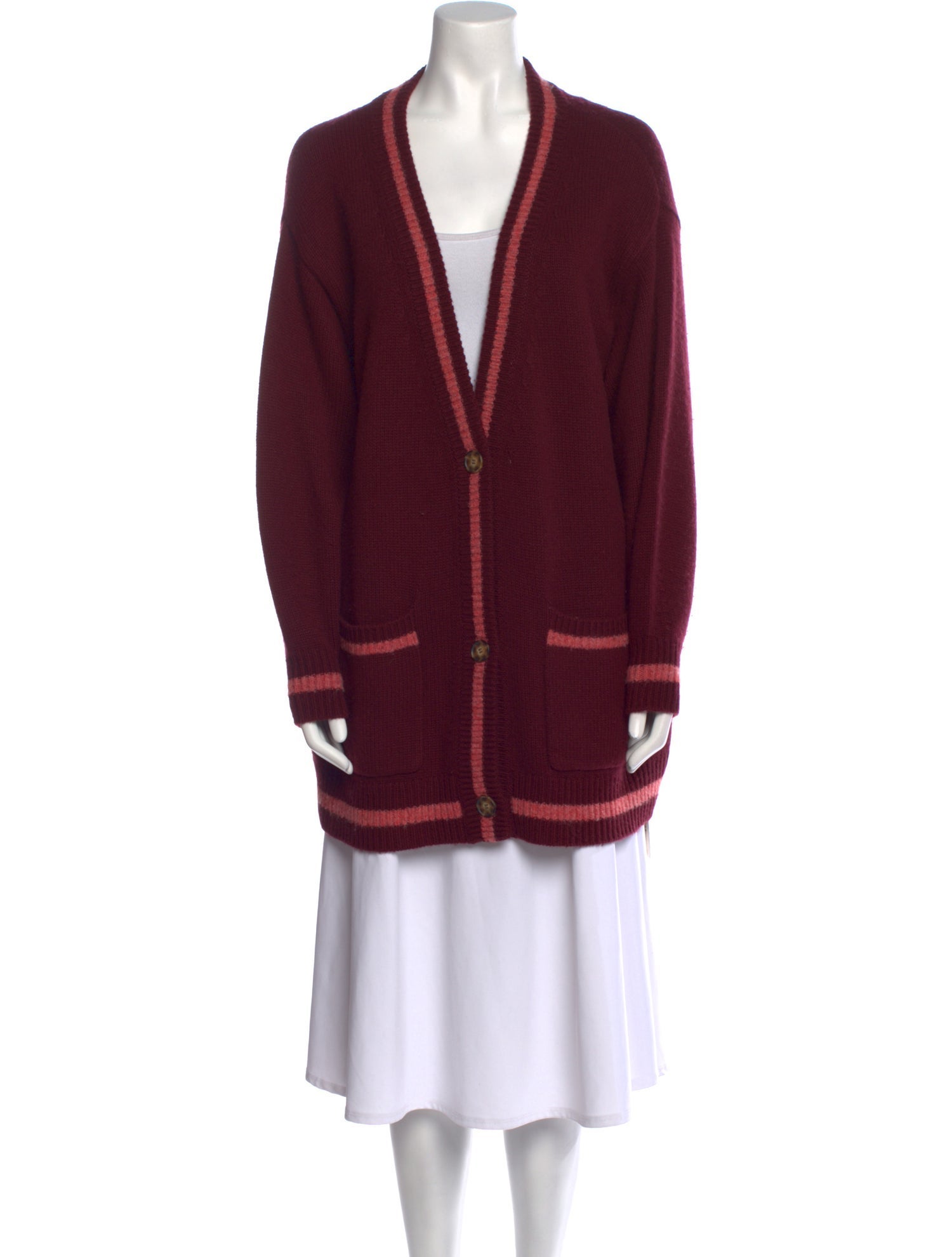 Naadam Cashmere Plunge Neckline Sweater