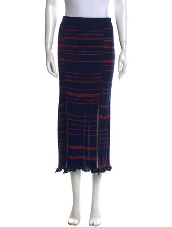 Naadam Striped Midi Length Skirt