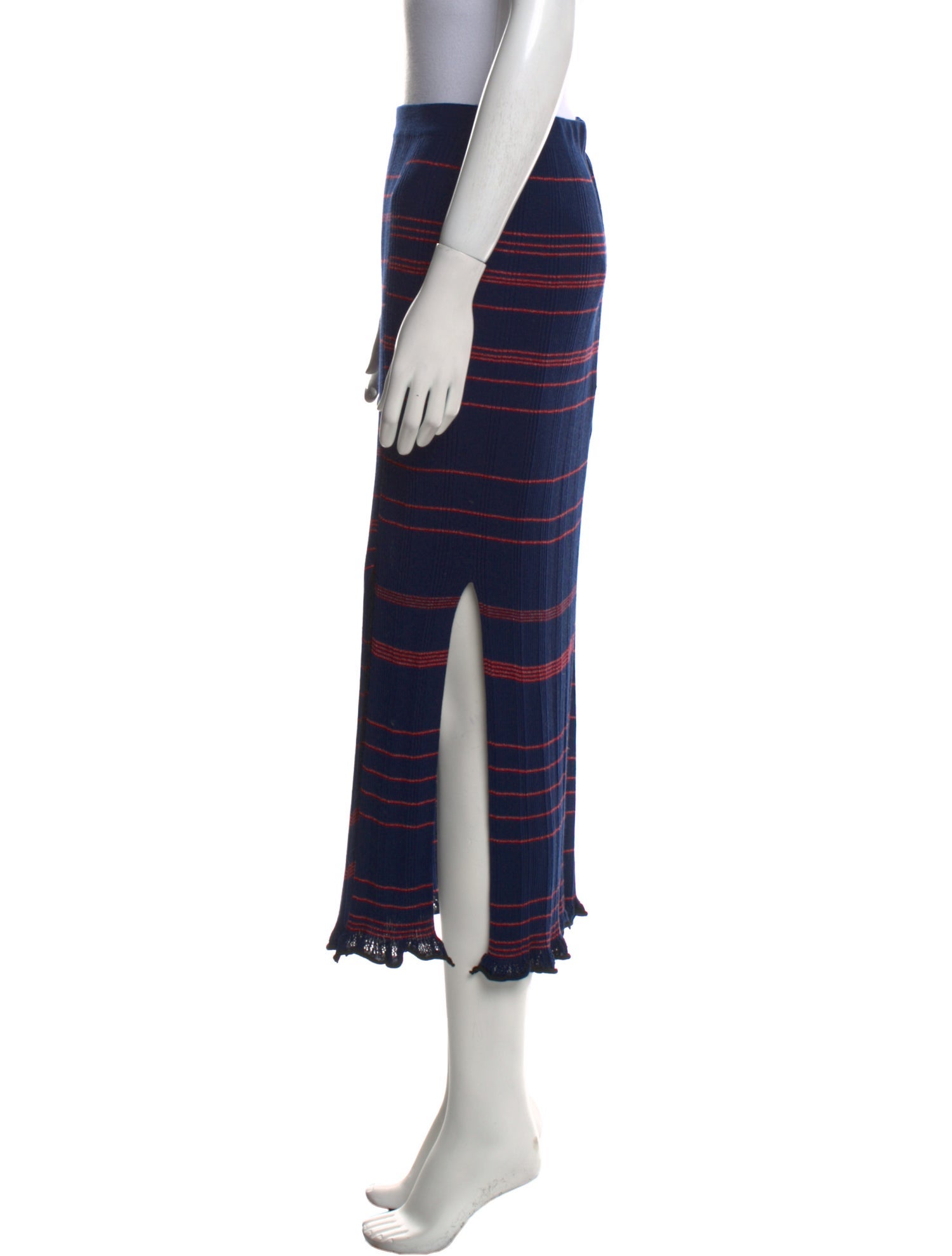Naadam Striped Midi Length Skirt