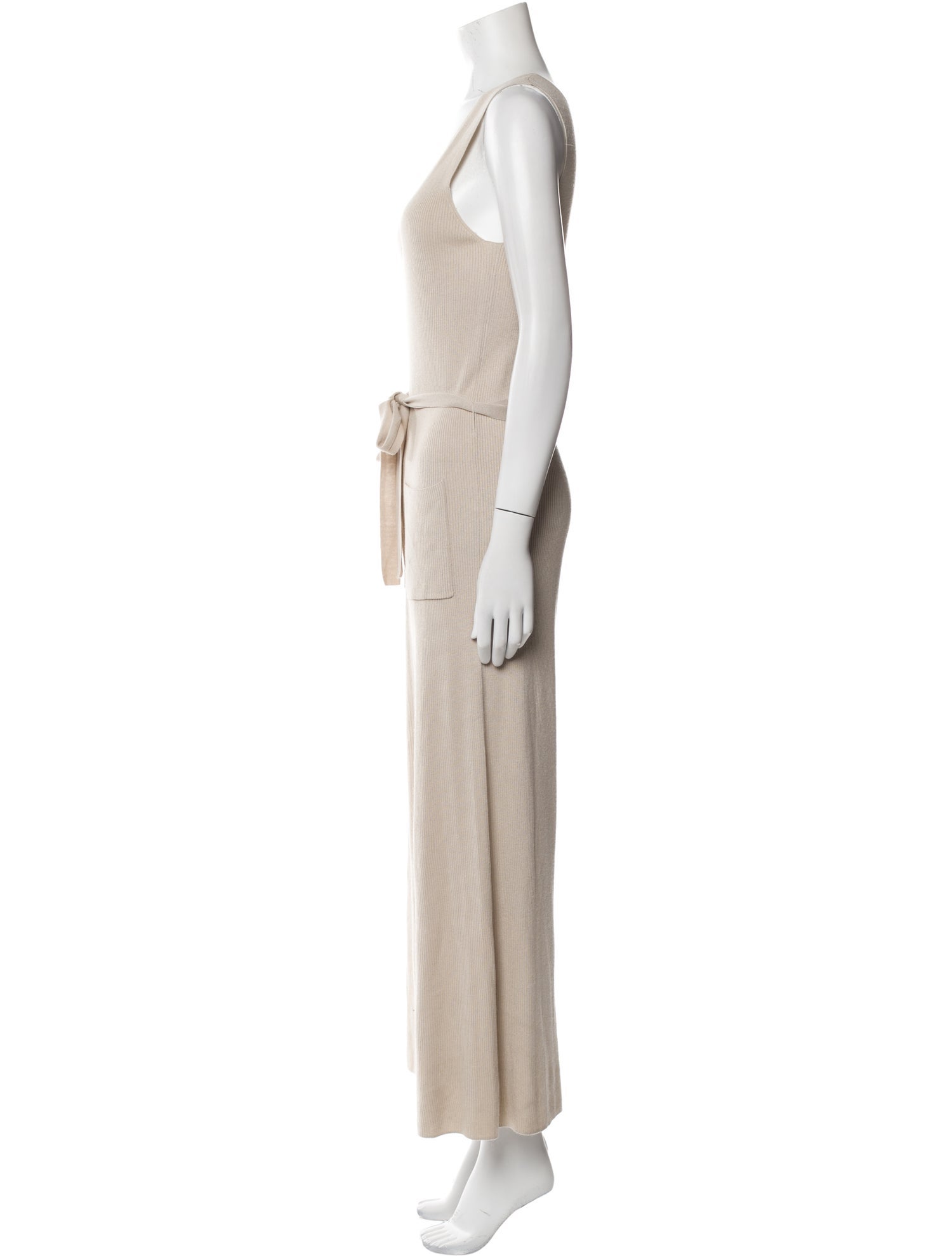 Naadam Silk Plunge Neckline Jumpsuit