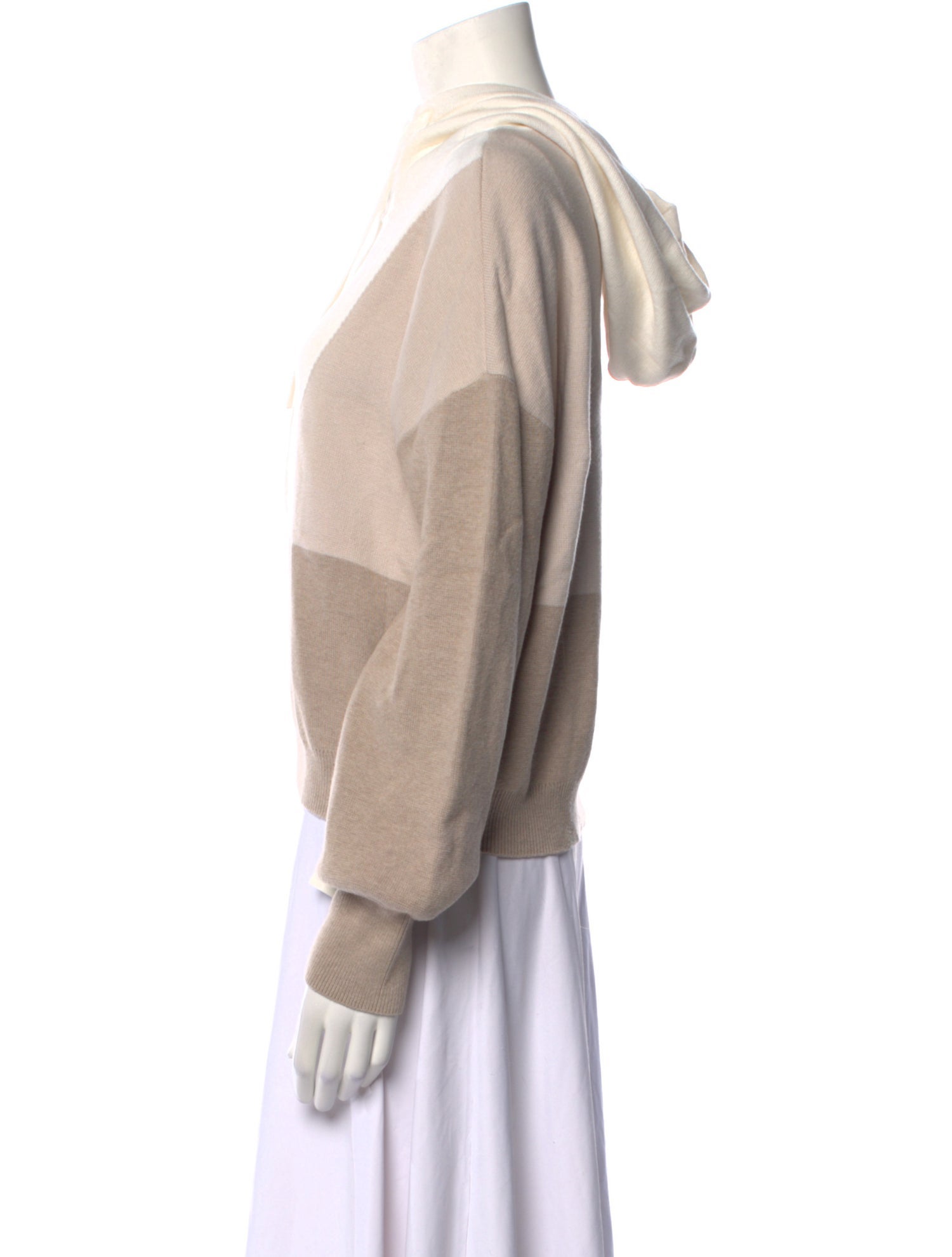 Naadam Colorblock Pattern Mock Neck Sweater