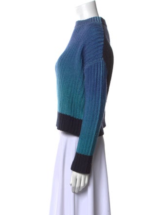 Naadam Wool Colorblock Pattern Sweater