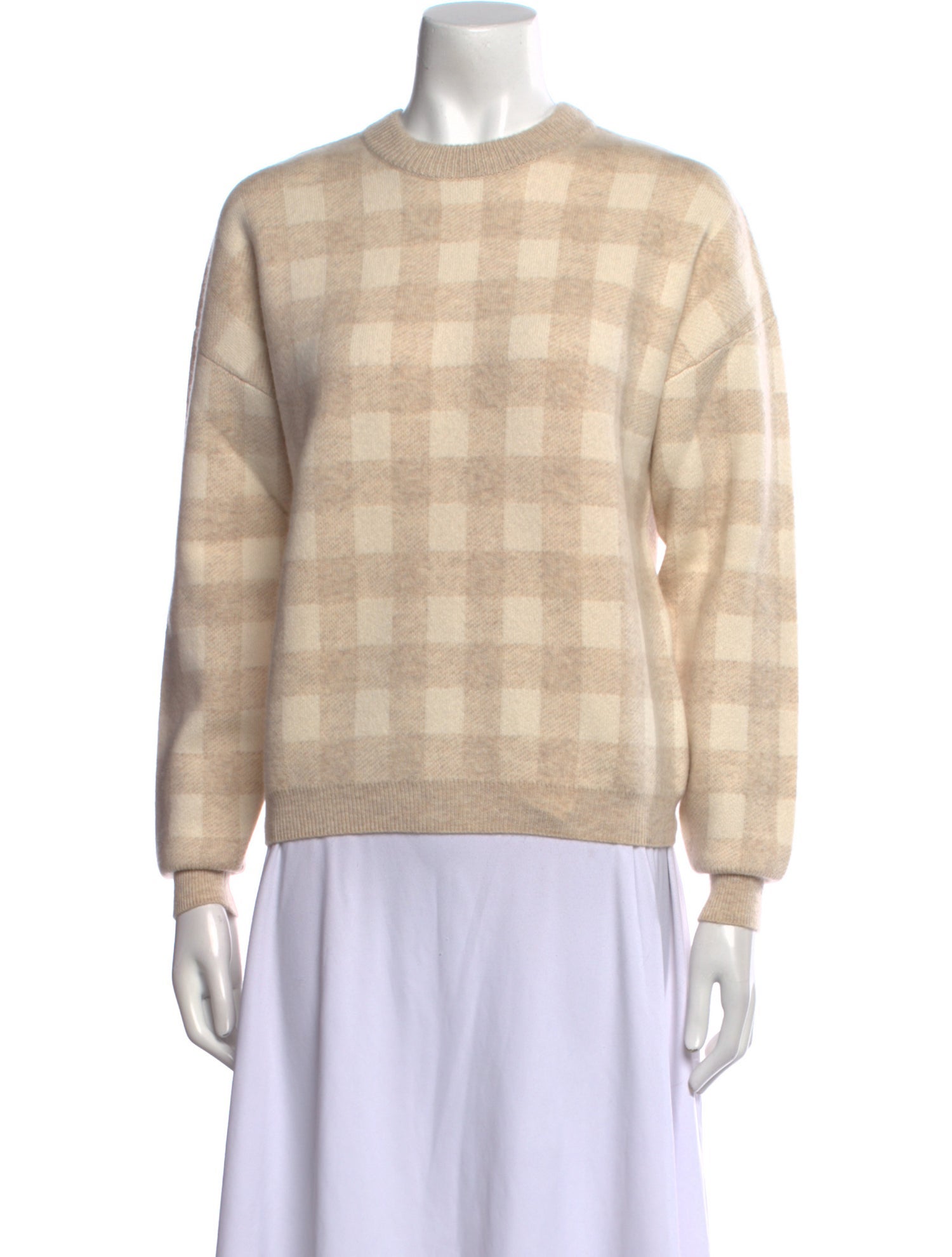 Naadam Cashmere Plaid Print Sweater w/ Tags