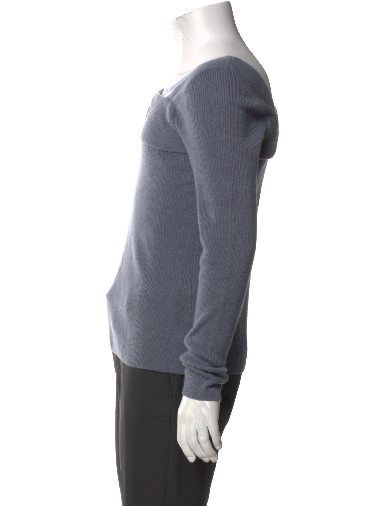 Naadam Wool Asymmetrical Neckline Pullover