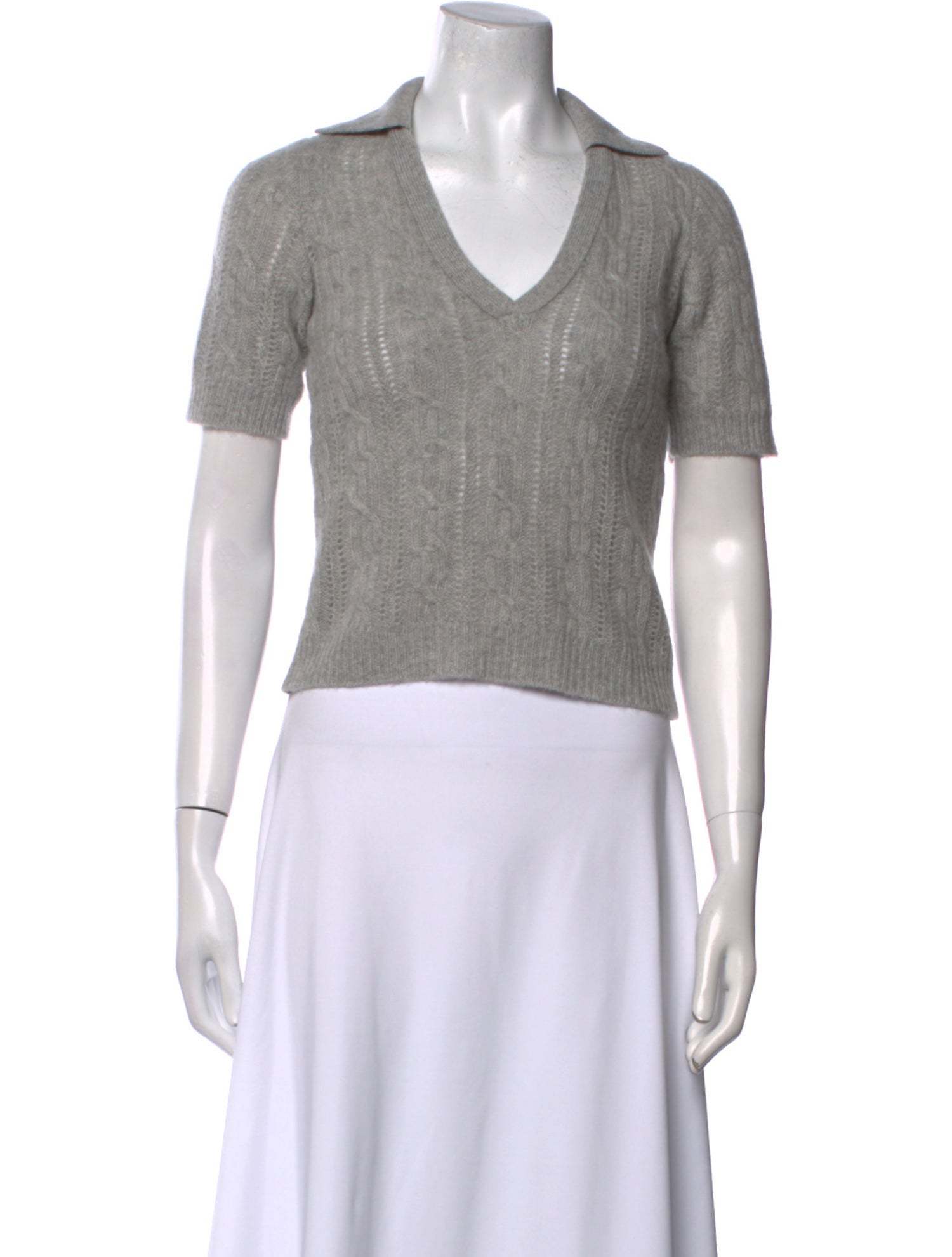 Naadam Cable Knit V-Neck Sweater
