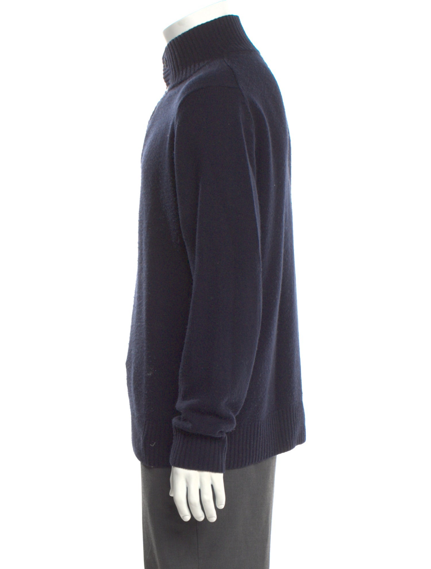 Naadam Wool Mock Neck Polo Sweater