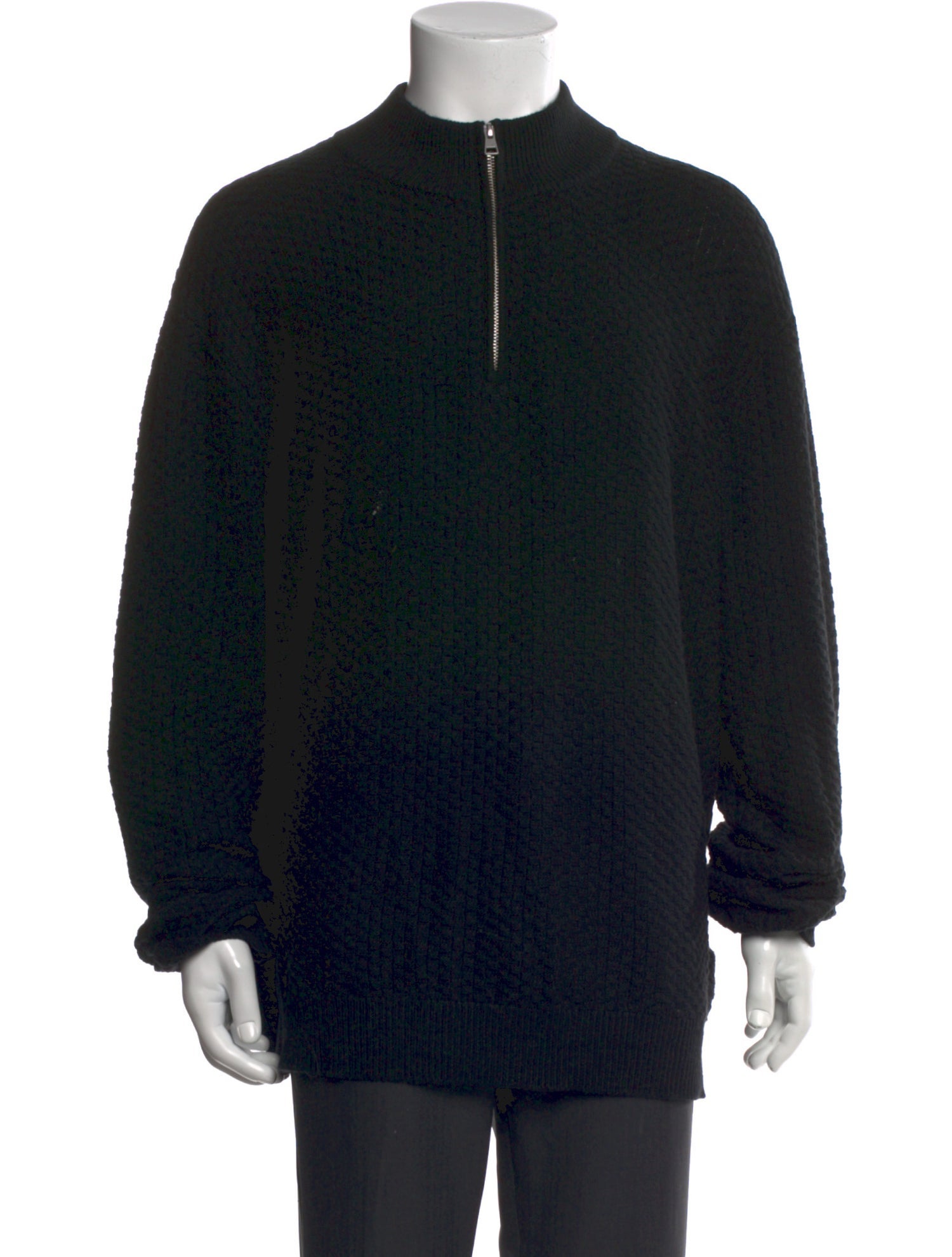 Naadam Mock Neck Long Sleeve Polo Sweater