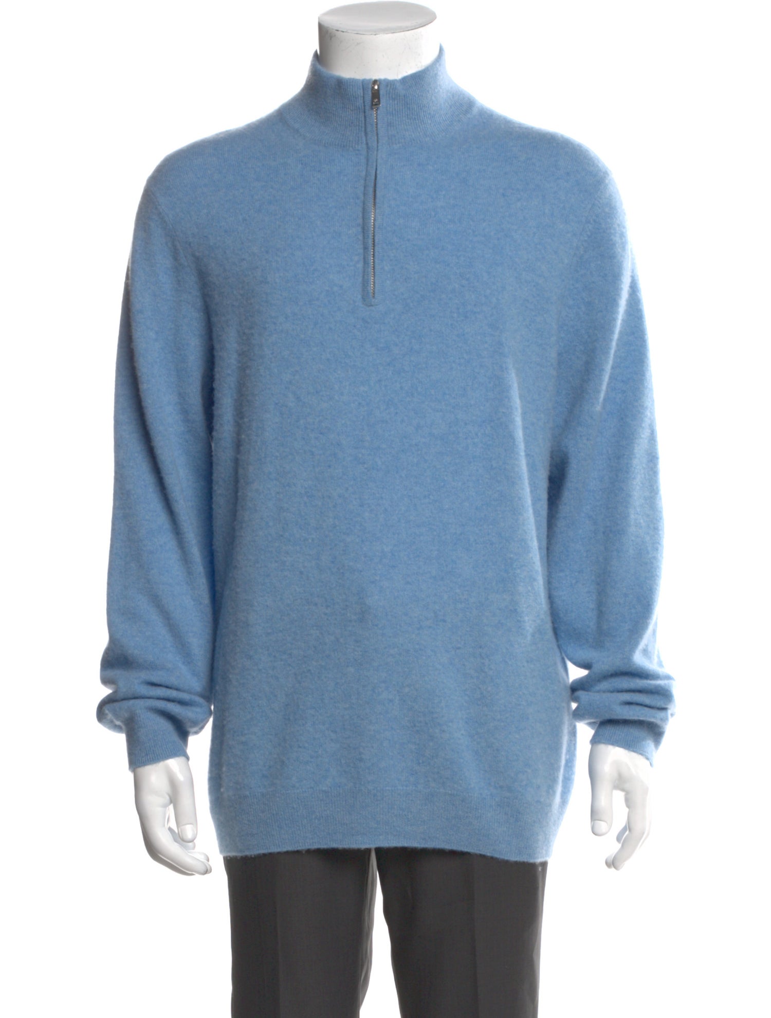 Naadam Cashmere Mock Neck Polo Sweater