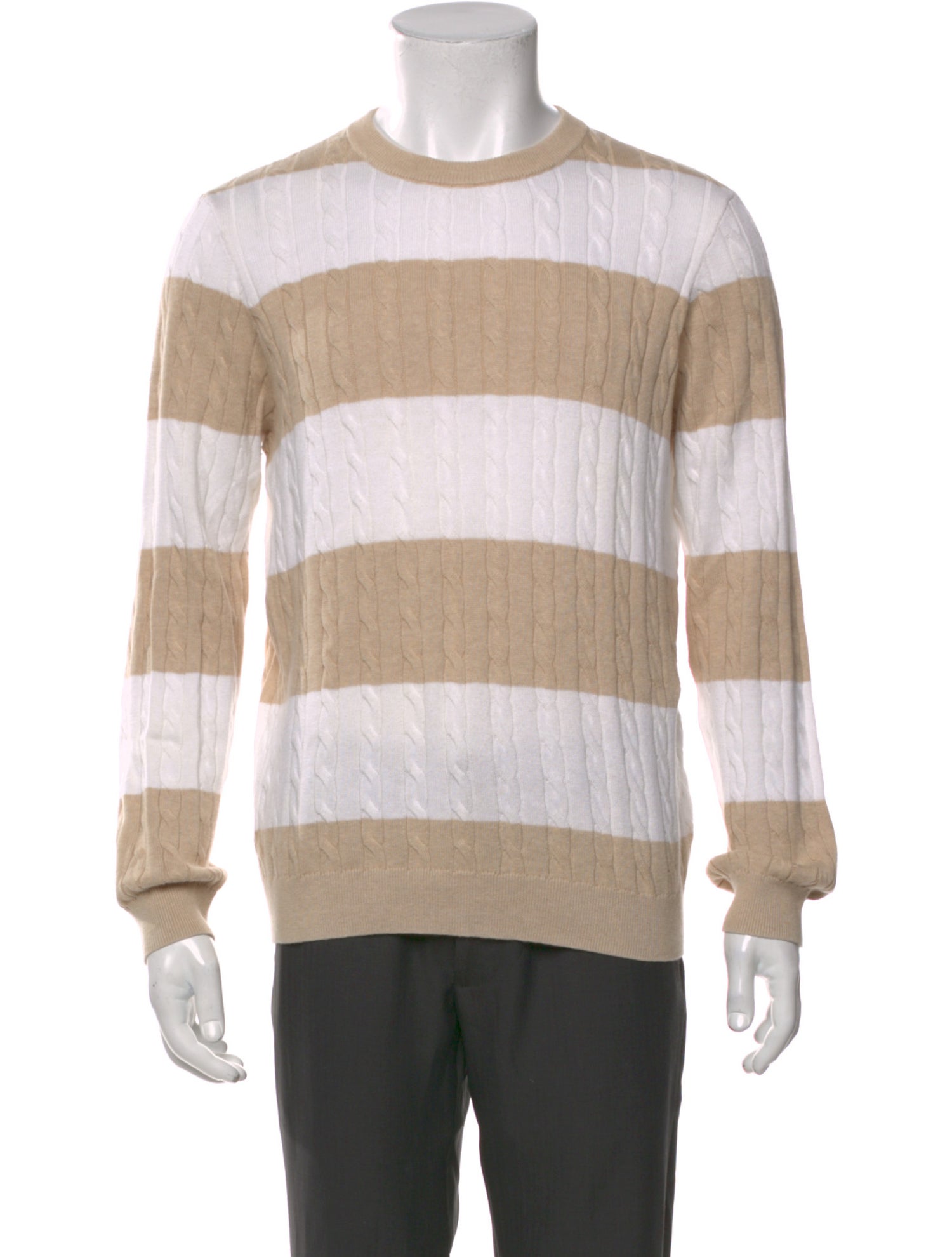 Naadam Striped Crew Neck Pullover