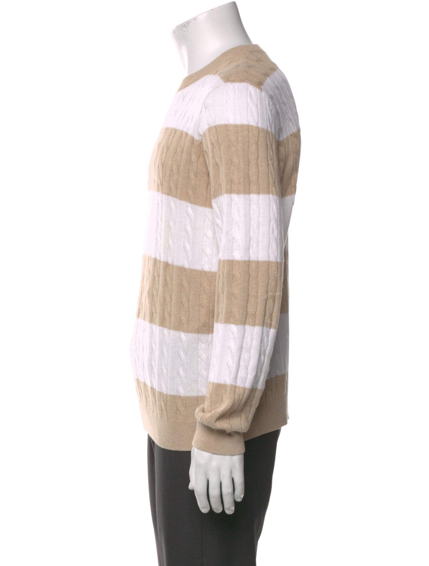 Naadam Striped Crew Neck Pullover