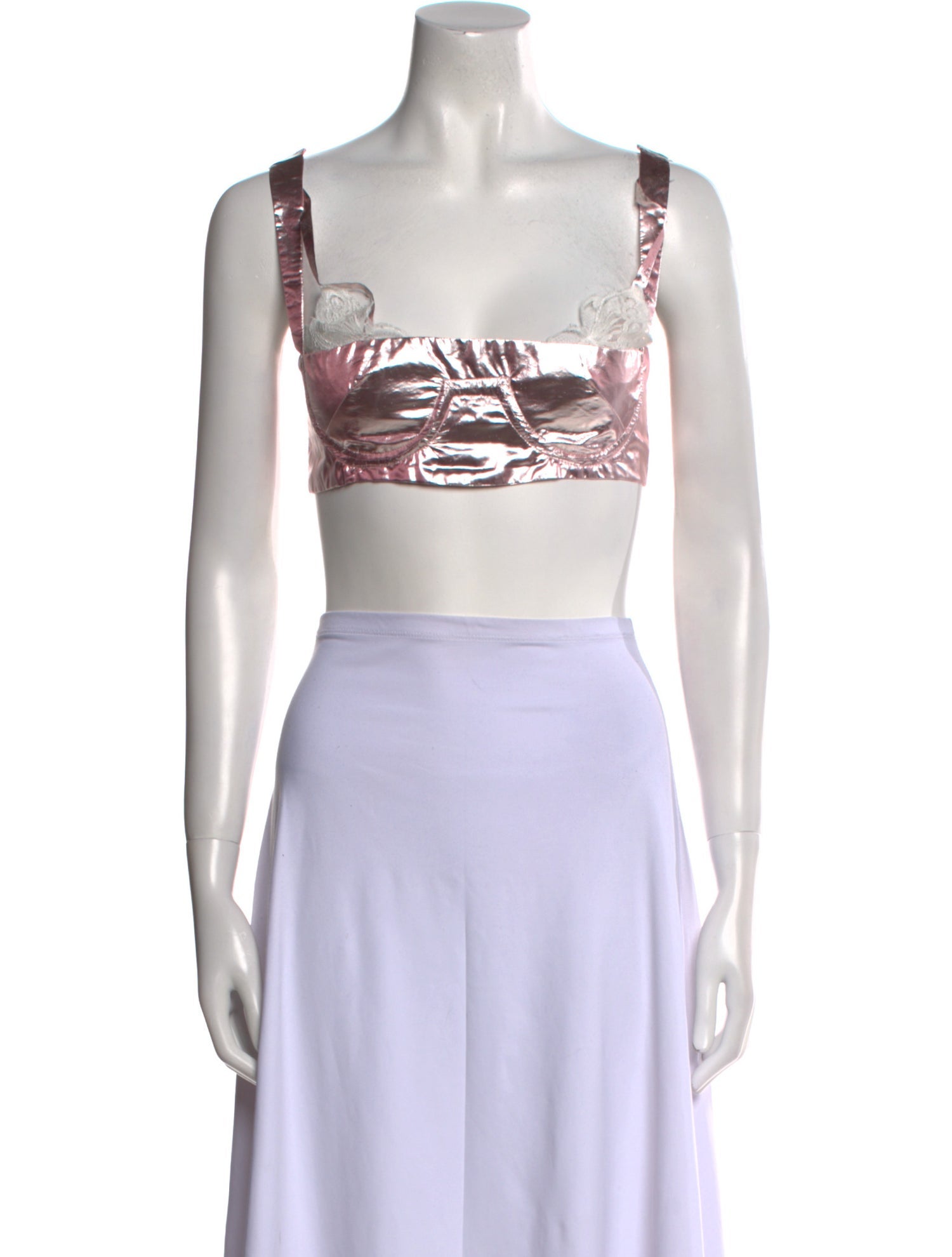 Neith Nyer Square Neckline Sleeveless Crop Top