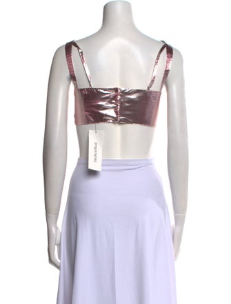 Neith Nyer Square Neckline Sleeveless Crop Top