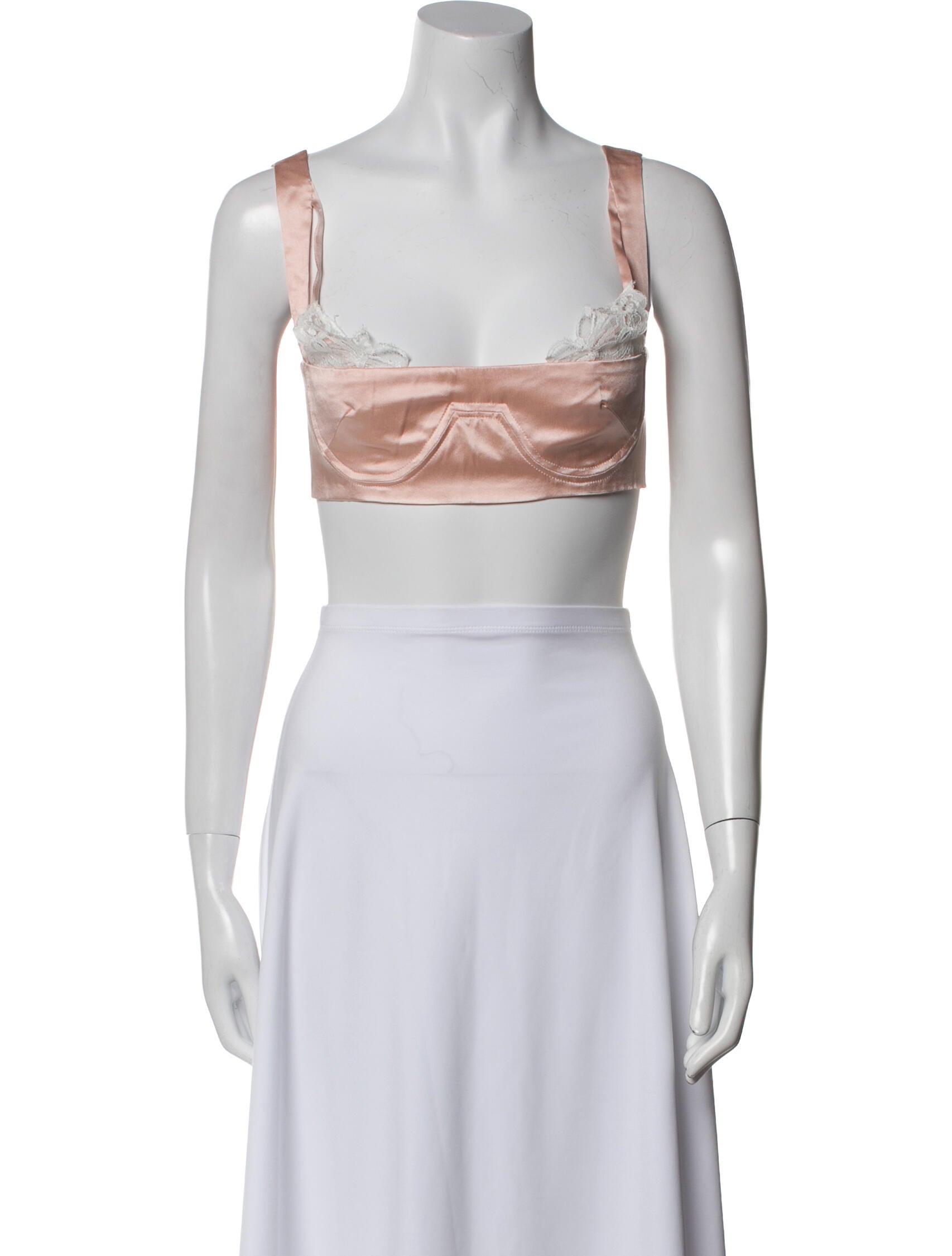 Neith Nyer Silk Square Neckline Crop Top