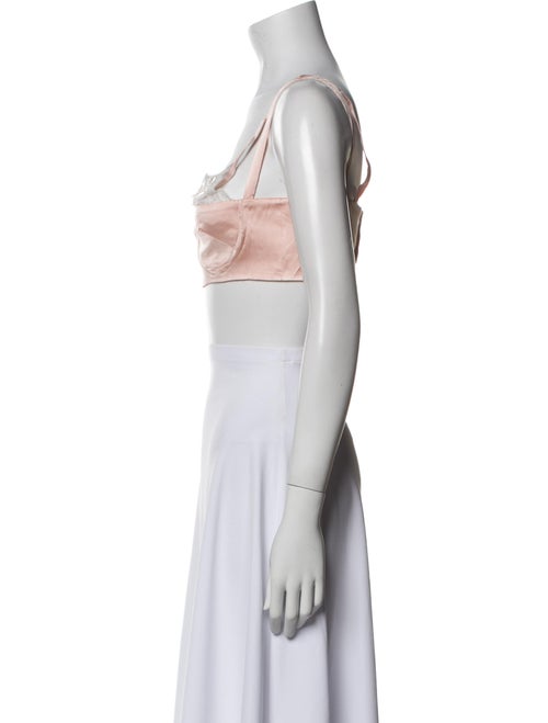 Neith Nyer Silk Square Neckline Crop Top