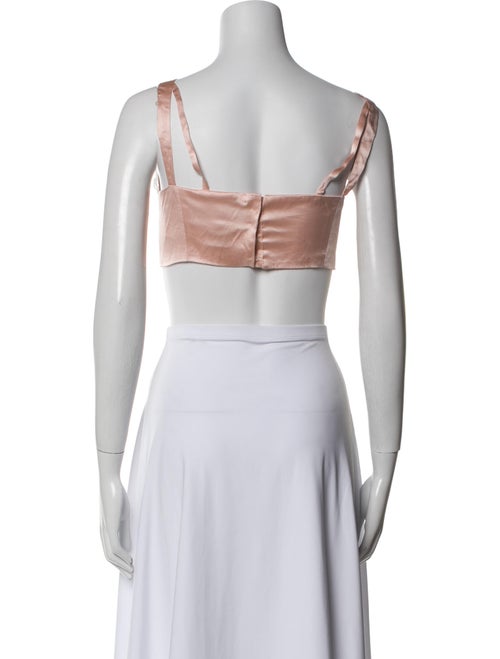 Neith Nyer Silk Square Neckline Crop Top