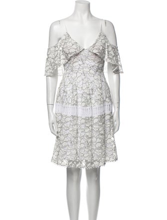 N / Nicholas Lace Pattern Mini Dress