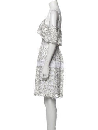 N / Nicholas Lace Pattern Mini Dress