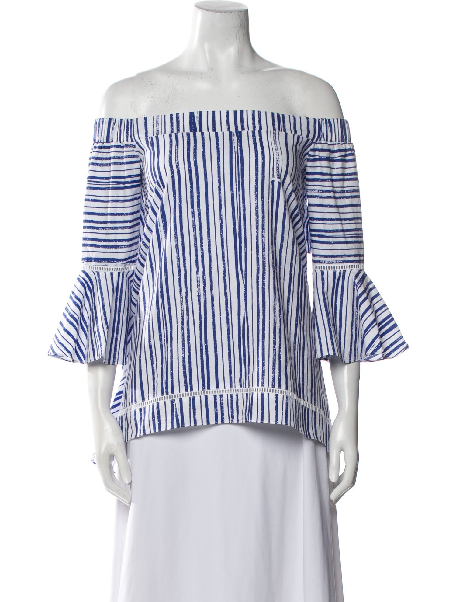 N / Nicholas Striped Off-The-Shoulder Blouse