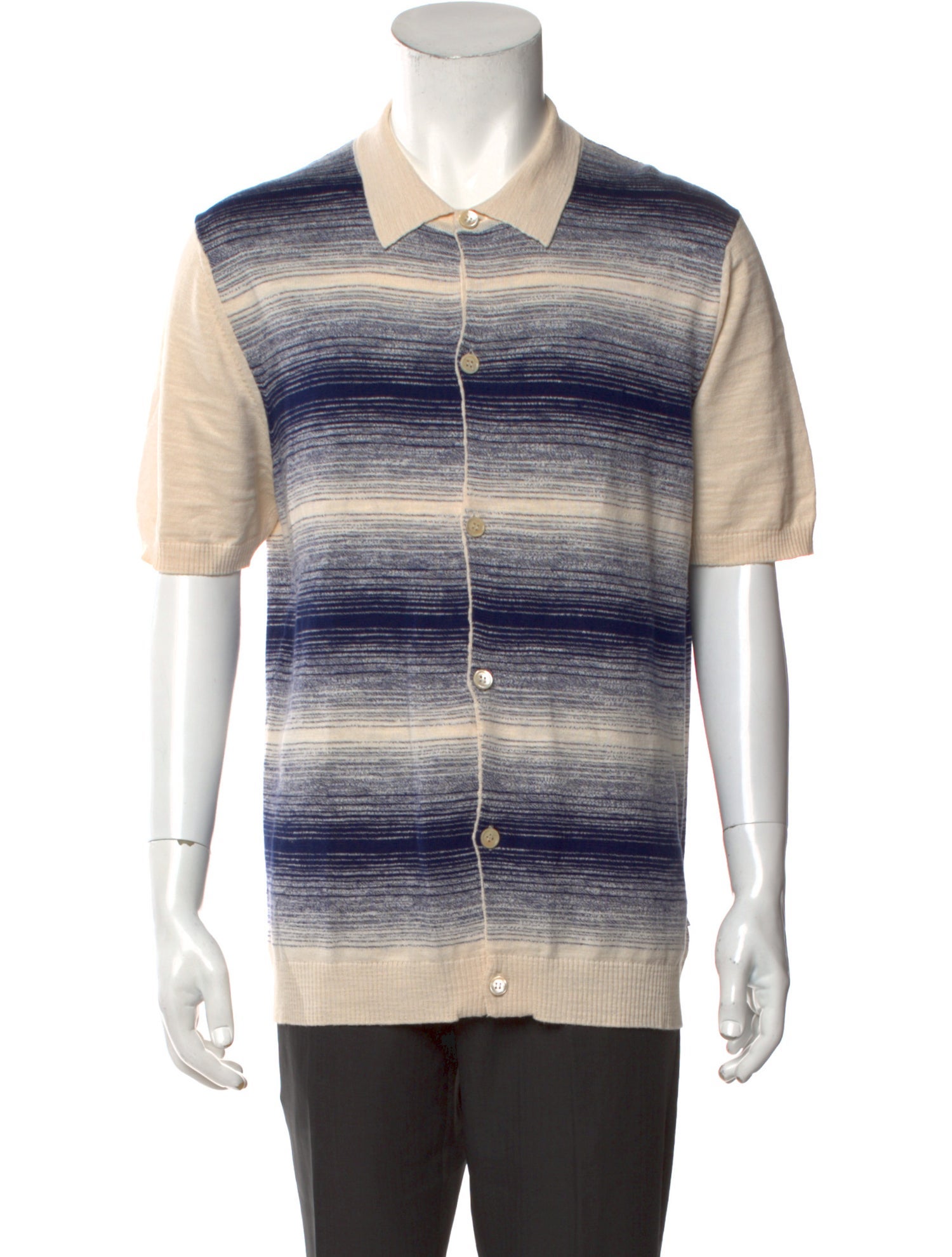 NN07 Striped Collar Polo Shirt