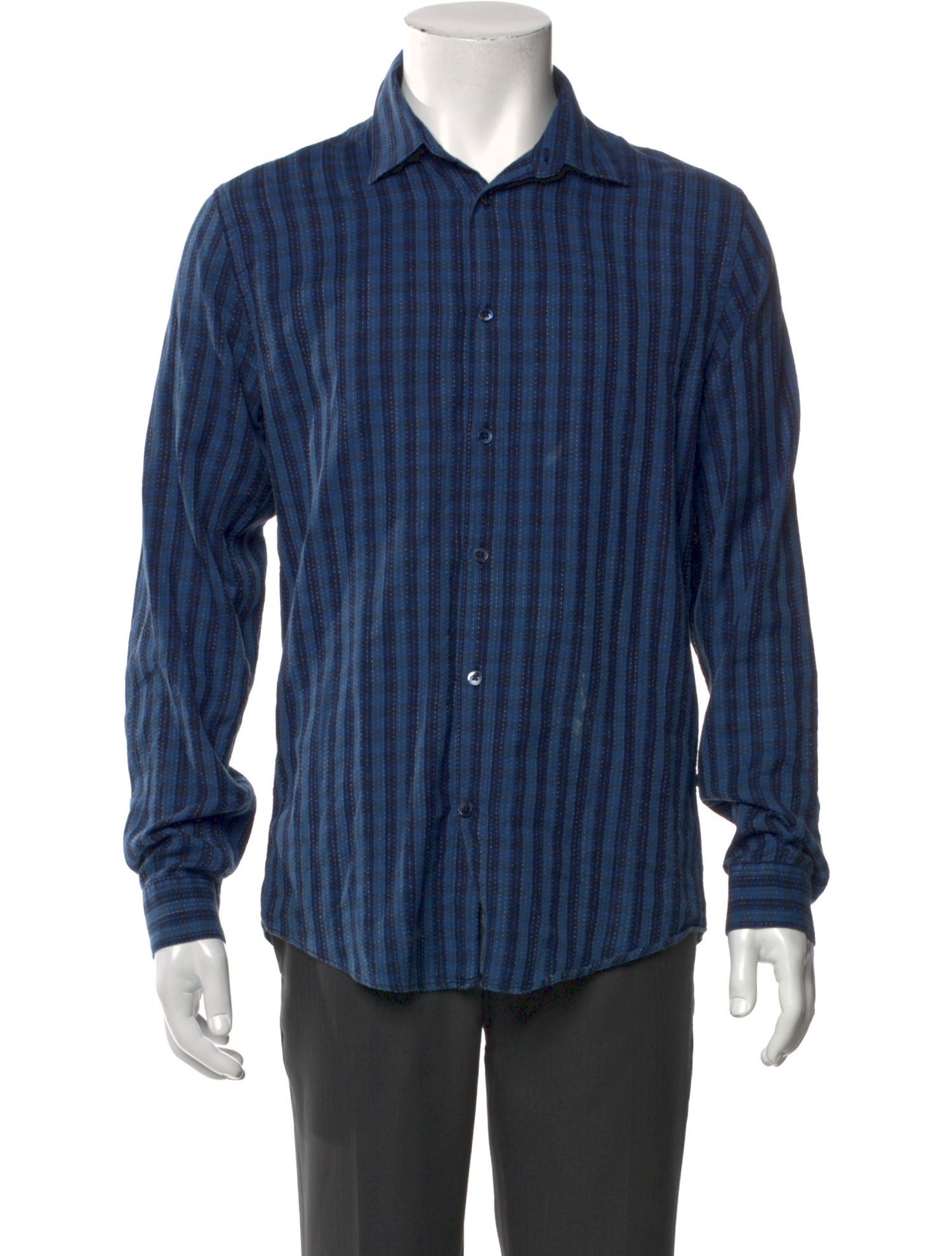 NN07 Plaid Print Long Sleeve Dress Shirt