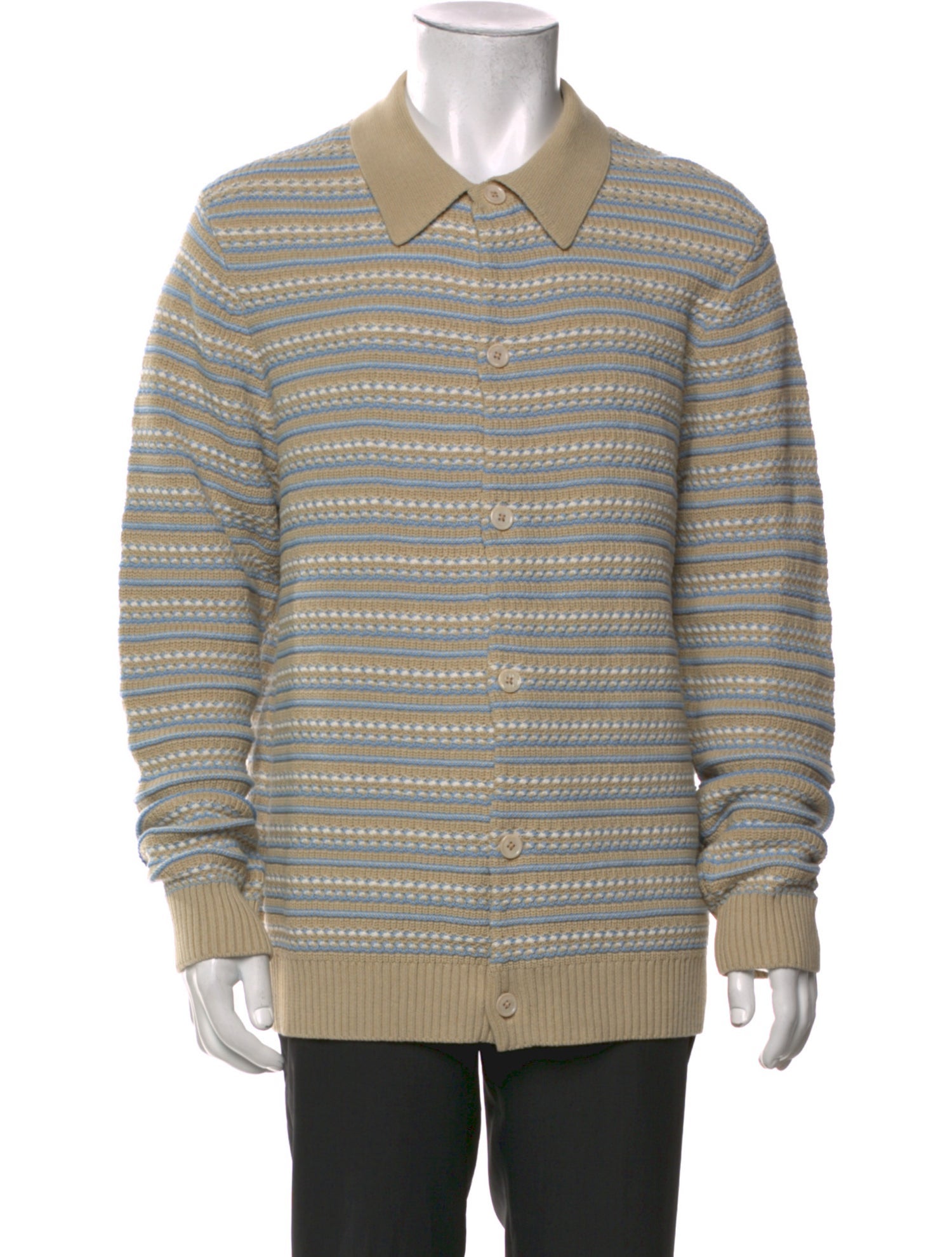 NN07 Striped Mock Neck Polo Sweater w/ Tags