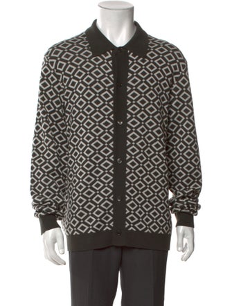 NN07 Printed Mock Neck Polo Sweater