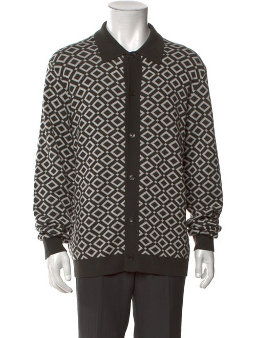 NN07 Printed Mock Neck Polo Sweater