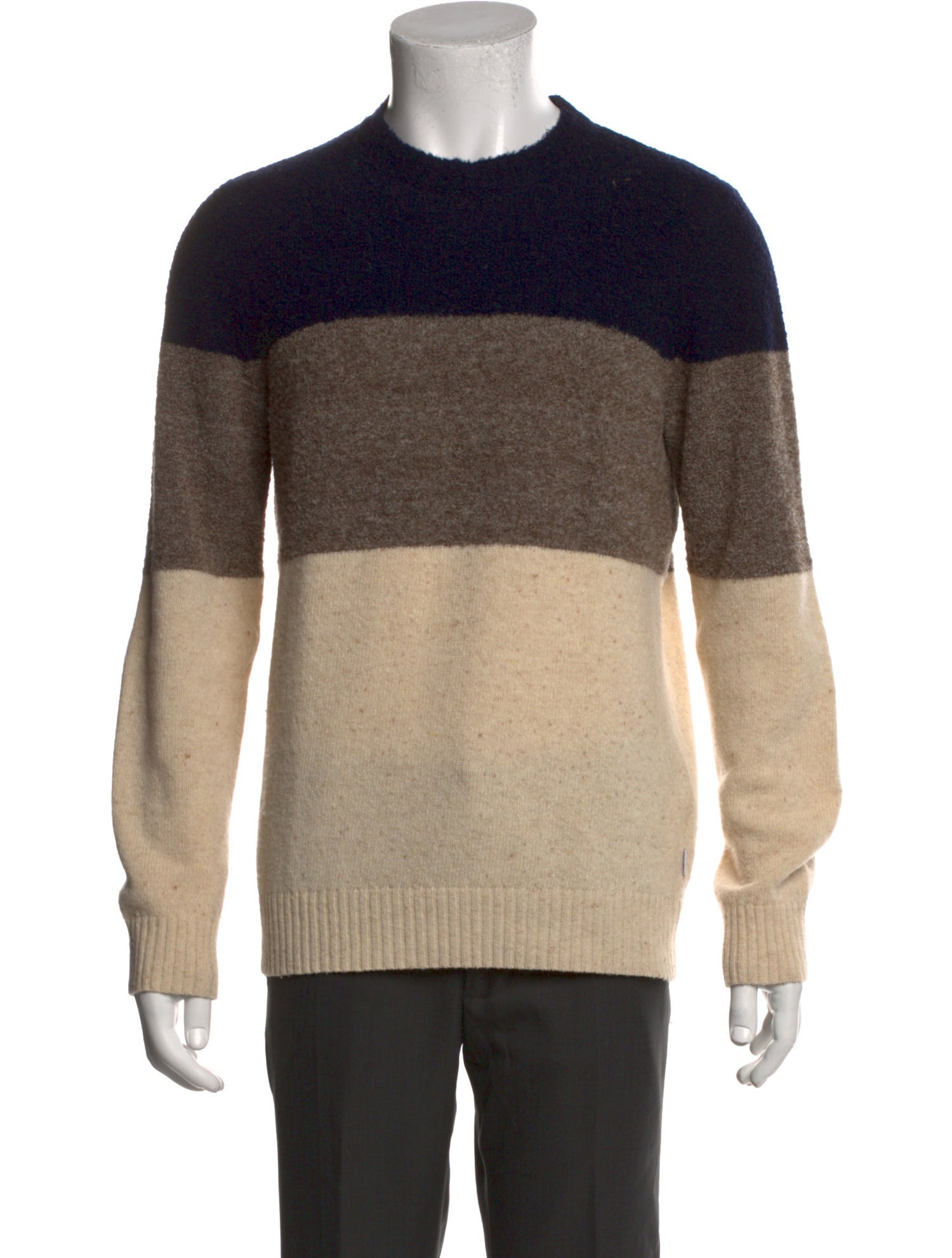 NN07 Wool Colorblock Pattern Pullover