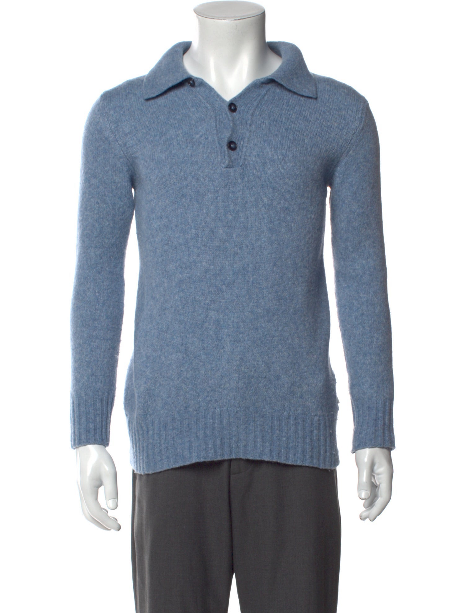 NN07 Merino Wool Crew Neck Polo Sweater