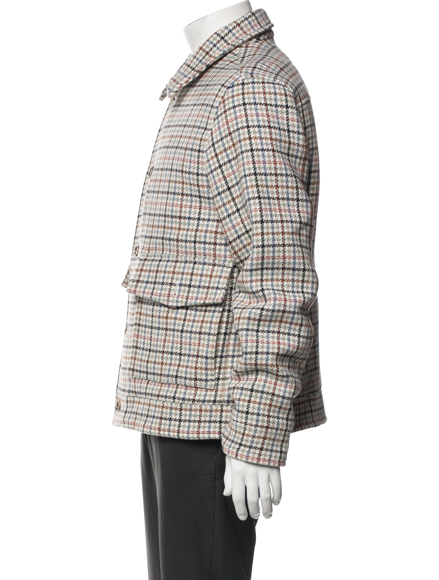 NN07 Wool Houndstooth Print Peacoat