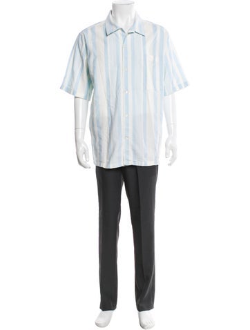 Pre-owned Nn07 Striped Short Sleeve Shirt In Gray