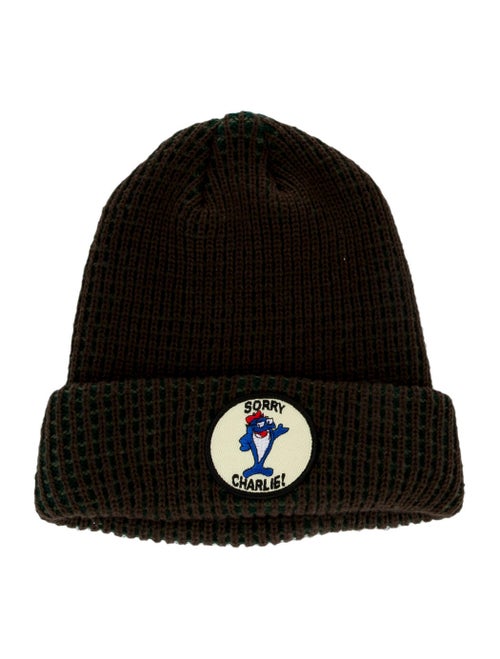 Noah Woven Embroidered Beanie green