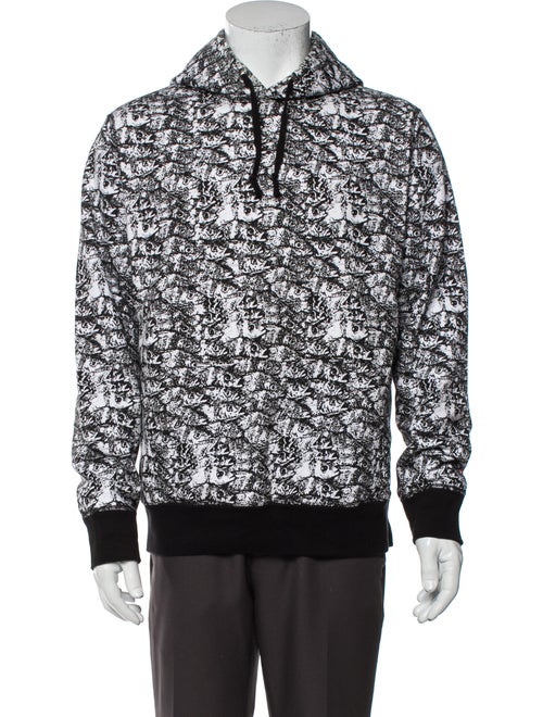 Noah Printed Crew Neck Hoodie Black